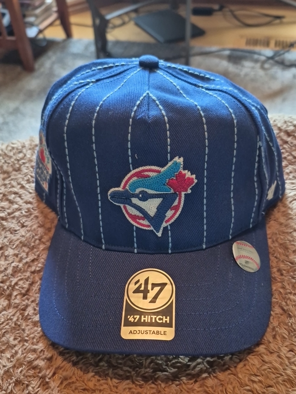 Rawlings Blue Toronto Blue Jays Pinstripe Baseball Cap